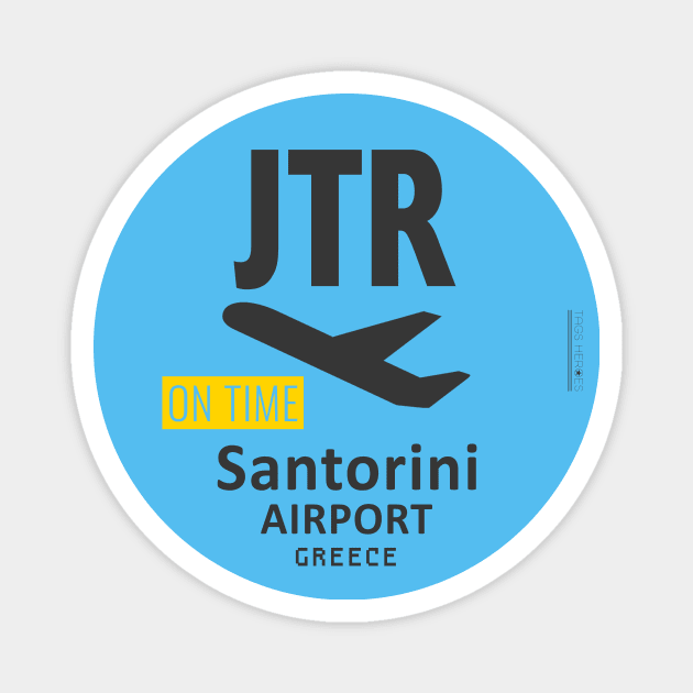 Santorini JTR airport Magnet by Woohoo